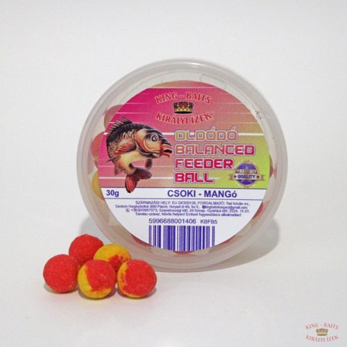 King-Baits Oldódó Balanced Feeder Ball - Csoki-Mangó
