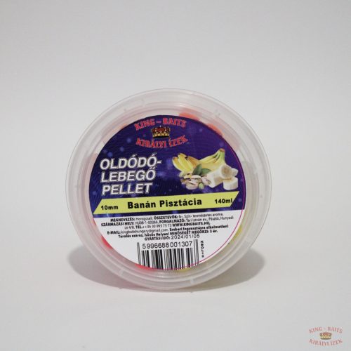 King-Baits Oldódó Lebegő Pellet 10mm - Banán-Pisztácia