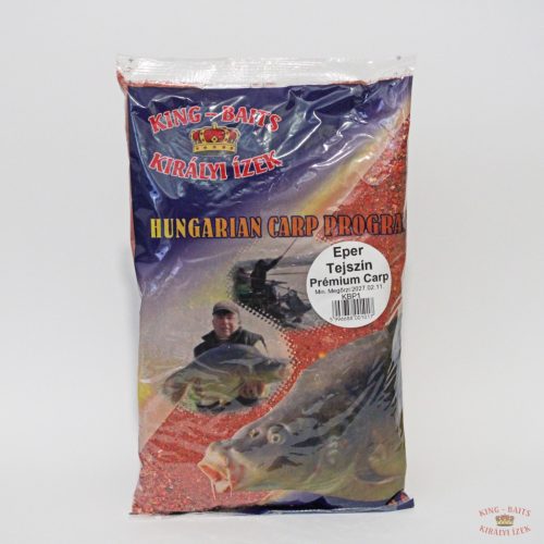 King-Baits Prémium Carp Etetőanyag 1kg - Eper-Tejszín