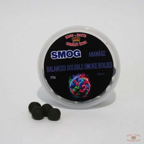 King -Baits SMOG Balanced Soluble Smoke Boilies 10 MM - Ananász