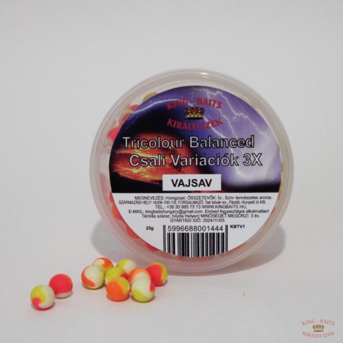 King-Baits Tricolour Balanced Csalivariációk 3X -Vajsav