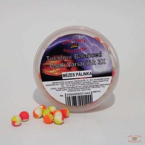 King-Baits Tricolour Balanced Csalivariációk 3X - Mézes Pálinka