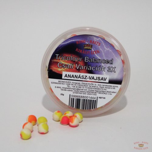 King-Baits Tricolour Balanced Csalivariációk 3X - Ananász-Vajsav