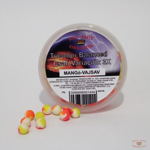 King-Baits Tricolour Balanced Csalivariációk 3X - Mangó-Vajsav
